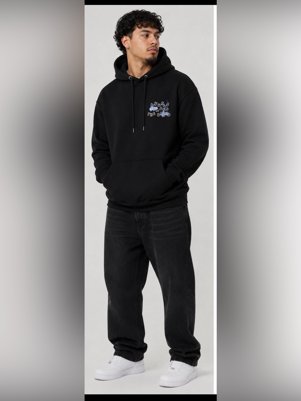 Red Eight By Eighty Eight Black Hoodie With Angeles Among The Stars Size Medium